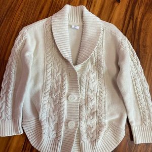 Girls 4T GAP Button-Up White Sweater.